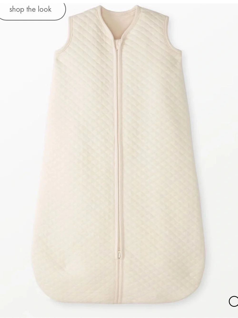 Hanna Andersson Quilted Cream Sleep Sack with Front Zip